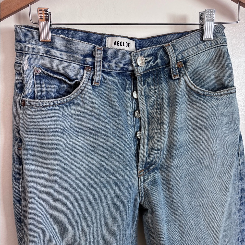 Agolde Riley high rise straight crop Jean size 25 - Picture 3 of 6